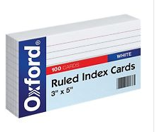 index cards